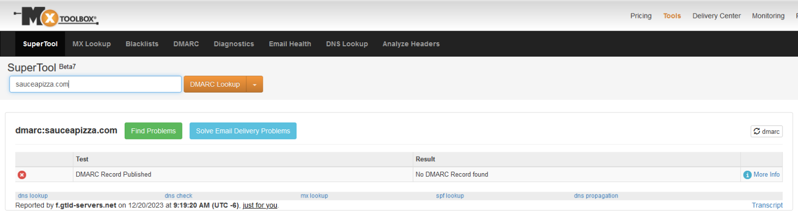 domain with no dmarc